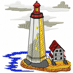 Lighthouse Embroidery Design 5